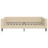 vidaXL daybed med madras 100x200 cm stof cremefarvet