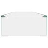vidaXL TV-stander/monitorstand klart glas 120x30x13 cm