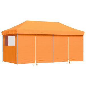 vidaXL foldbart pop-up festtelt med 4 sidev&aelig;gge orange
