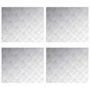 vidaXL Trappe Tread 4 stk. 60 x 50 cm S&oslash;lv Aluminium Rektangul&aelig;r