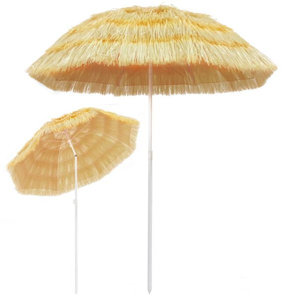 vidaXL strandparasol Hawaii-stil 180 cm naturfarvet