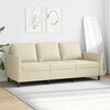 vidaXL 3-personers sofa 180 cm kunstl&aelig;der cremefarvet
