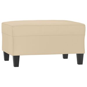 vidaXL fodskammel 70x55x41 cm mikrofiberstof cremefarvet