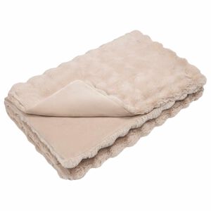 vidaXL Faux Kanin Pels T&aelig;ppe Olite Beige 130 x 150 cm Polyester