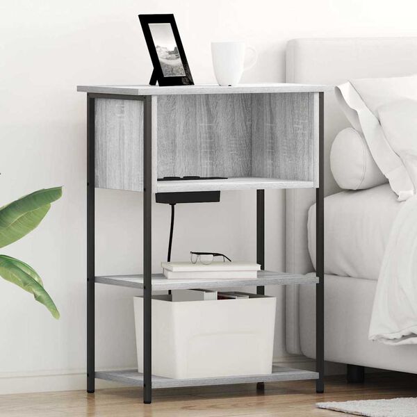 vidaXL Natskab Gr&aring; Sonoma 55 x 31 x 76 cm Konstrueret tr&aelig;