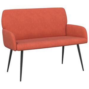 vidaXL 2-personers sofa med metalben 2-personers R&oslash;d orange Velourstof