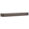 vidaXL plantekasse 396x100x36 cm galvaniseret st&aring;l brun