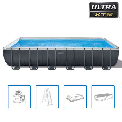 Intex swimmingpoolsæt Ultra XTR Frame 732x366x132 cm rektangulær