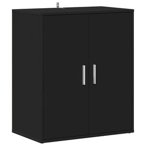 vidaXL skoskab 60x35x70 cm konstrueret tr&aelig; sort