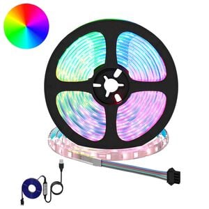 vidaXL LED Strip 2 pcs Sort og Gennemsigtig 5500 mm Kobber og plastik