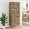 vidaXL Highboard Artisan Egetr&aelig; 69,5 x 34 x 90 cm Konstrueret tr&aelig;