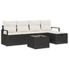 vidaXL Sofa S&aelig;t 6 stk. 5-Antal s&aelig;der Sort og Cream polyrattan