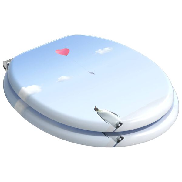 vidaXL Toilet s&aelig;de Bl&aring; 44 x 38 cm MDF plade