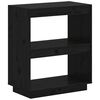 vidaXL bogreol 60x35x71 cm massivt fyrretr&aelig; sort