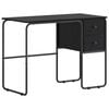 vidaXL Skrivebord med opbevaring Sort eg 100 x 50 x 75 cm