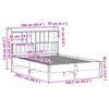vidaXL seng med reol uden madras 160x200 cm massivt fyrretr&aelig;