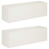 vidaXL Have Blomsterkrukke 2 stk. Hvid 100 x 30 x 30 cm