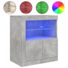 vidaXL sk&aelig;nk med LED-lys 60,5x37x67 cm betongr&aring;