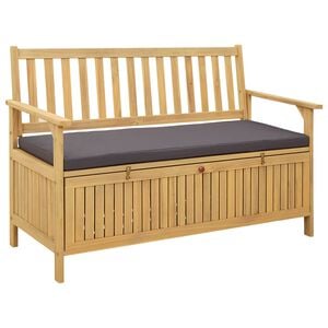 vidaXL Opbevaringsb&aelig;nk med pude med opbevaring med d&oslash;r