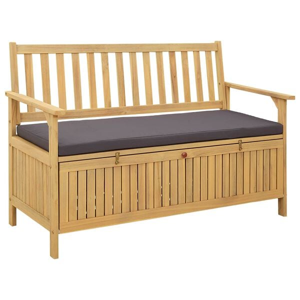 vidaXL Opbevaringsb&aelig;nk med pude med opbevaring med d&oslash;r