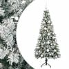 vidaXL Kunstigt juletr&aelig; med julekugle 120 cm 150 LED'er Varm hvid