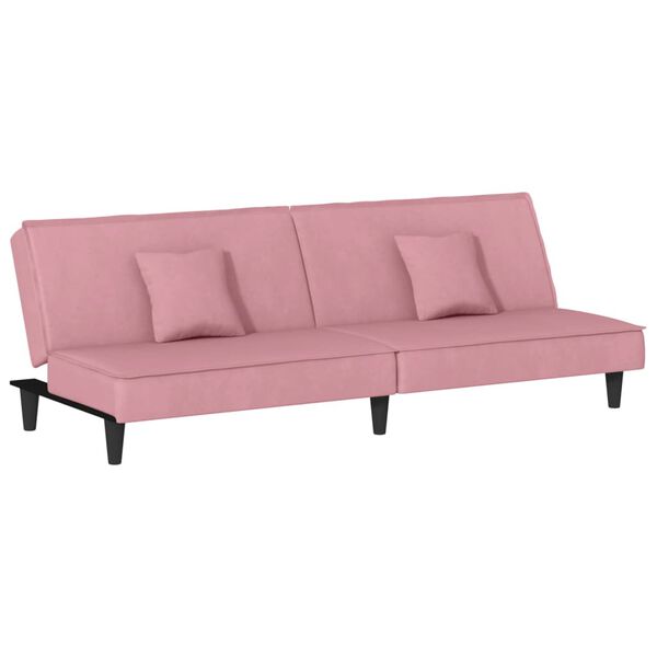 vidaXL sovesofa velour lyserød