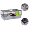 vidaXL hamsterbur 80x45x34 cm polypropylen og metal gr&aring;