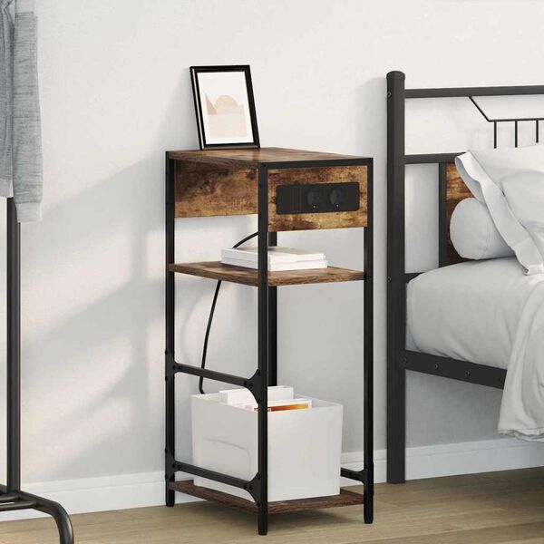 vidaXL Natskab R&oslash;get eg 40 x 27 x 76 cm Konstrueret tr&aelig;