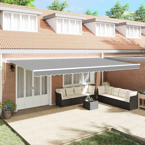 vidaXL Markise Hvid 6 x 3 m Metal