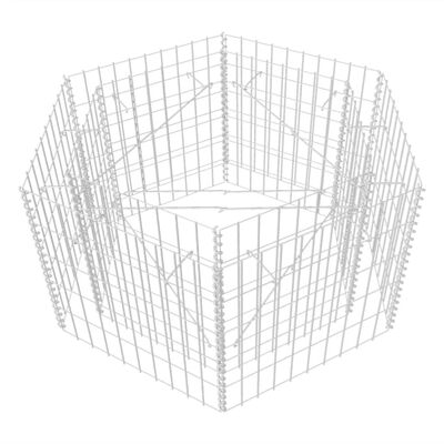 vidaXL sekskantet gabion-højbed 100x90x50 cm