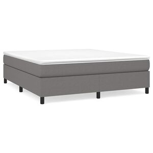 vidaXL Boxspring sengeramme 160x200 cm stof m&oslash;rkegr&aring;