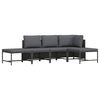 vidaXL sofas&aelig;t 5 dele med hynder polyrattan gr&aring;