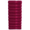 vidaXL Premium h&aring;ndkl&aelig;der SOLUND 10 stk. bordeaux 50x100 cm 600 gsm