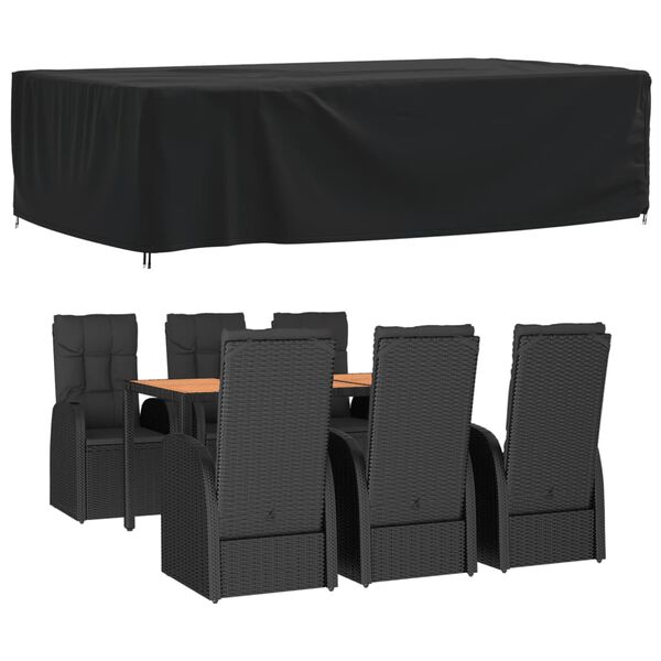 vidaXL overtræk til havemøbler 315x180x74 cm 420D oxfordstof sort