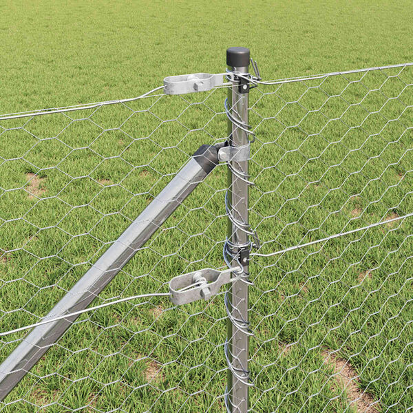 vidaXL Hegnsp&aelig;l S&oslash;lv 10 x 0,6 m (36 mm mesh) St&aring;l