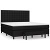 vidaXL kontinentalseng med madras 160x200 cm stof sort