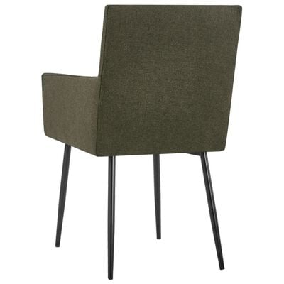 vidaXL spisebordsstole med armlæn 2 stk. stof brun
