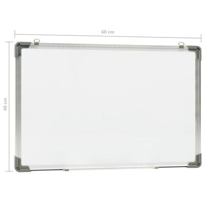 vidaXL magnetisk whiteboard 60x40 cm stål hvid