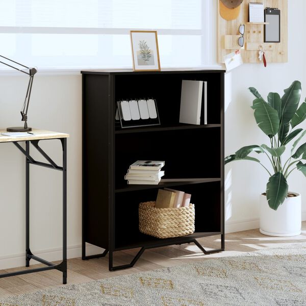 vidaXL bogreol 80x31x106 cm konstrueret tr&aelig; sort