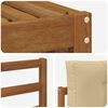 vidaXL Udend&oslash;rs sofagruppe med pude 4 pcs Naturlig og Beige