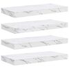 vidaXL V&aelig;ghylde 4 stk. Hvid marmor 50 x 23,5 x 3,8 cm Konstrueret tr&aelig;