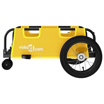 vidaXL cykelanhænger oxfordstof og jern gul