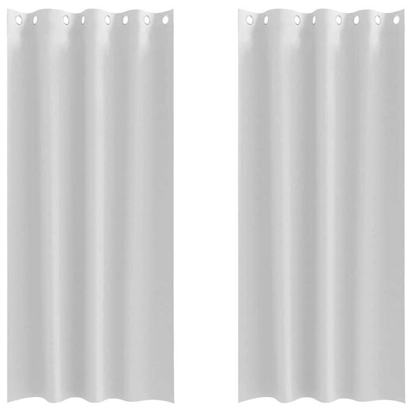 vidaXL M&oslash;rkl&aelig;gningsgardiner med ringe 2 pcs Bleg Gr&aring; 225 x 140 cm