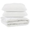 vidaXL Dyne med pude 3 stk. Hvid Microfiber