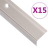 vidaXL trappelister 15 stk. L-facon 90 cm aluminium champagnefarvet