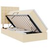 vidaXL Seng med opbevaring og madras Creme 100 x 200 cm Stof