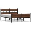 vidaXL sengeramme uden madras 160x200 cm metal brun egetr&aelig;sfarve