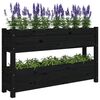 vidaXL plantekasse 112x25x66 cm massivt fyrretr&aelig; sort