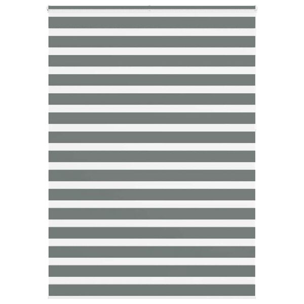 vidaXL zebragardin m&oslash;rkegr&aring; 165x230 cm stofbredde 160,9 cm polyester