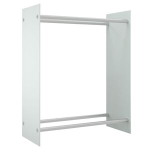 vidaXL br&aelig;ndestativ 80x35x100 cm h&aelig;rdet glas hvid